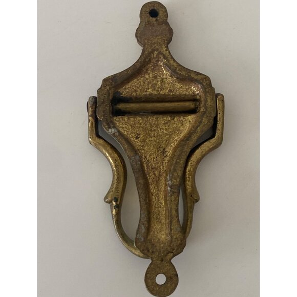 Antique Old Solid Brass Small Mini Miniature Door Knocker Handle Hardware - Picture 5 of 5